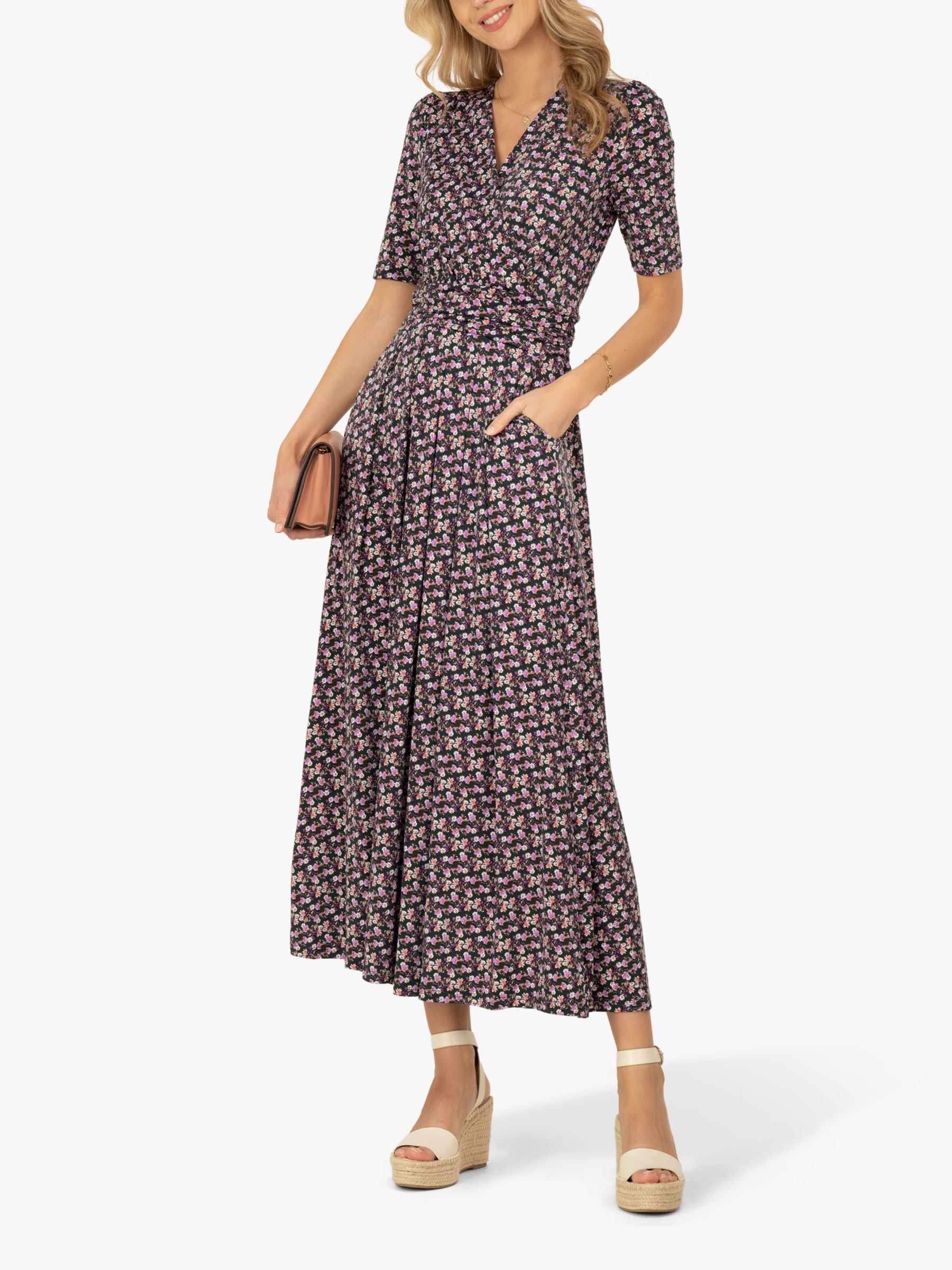Buy Jolie Moi Beatrice Floral Jersey Maxi Dress, Green/Multi Online at johnlewis.com