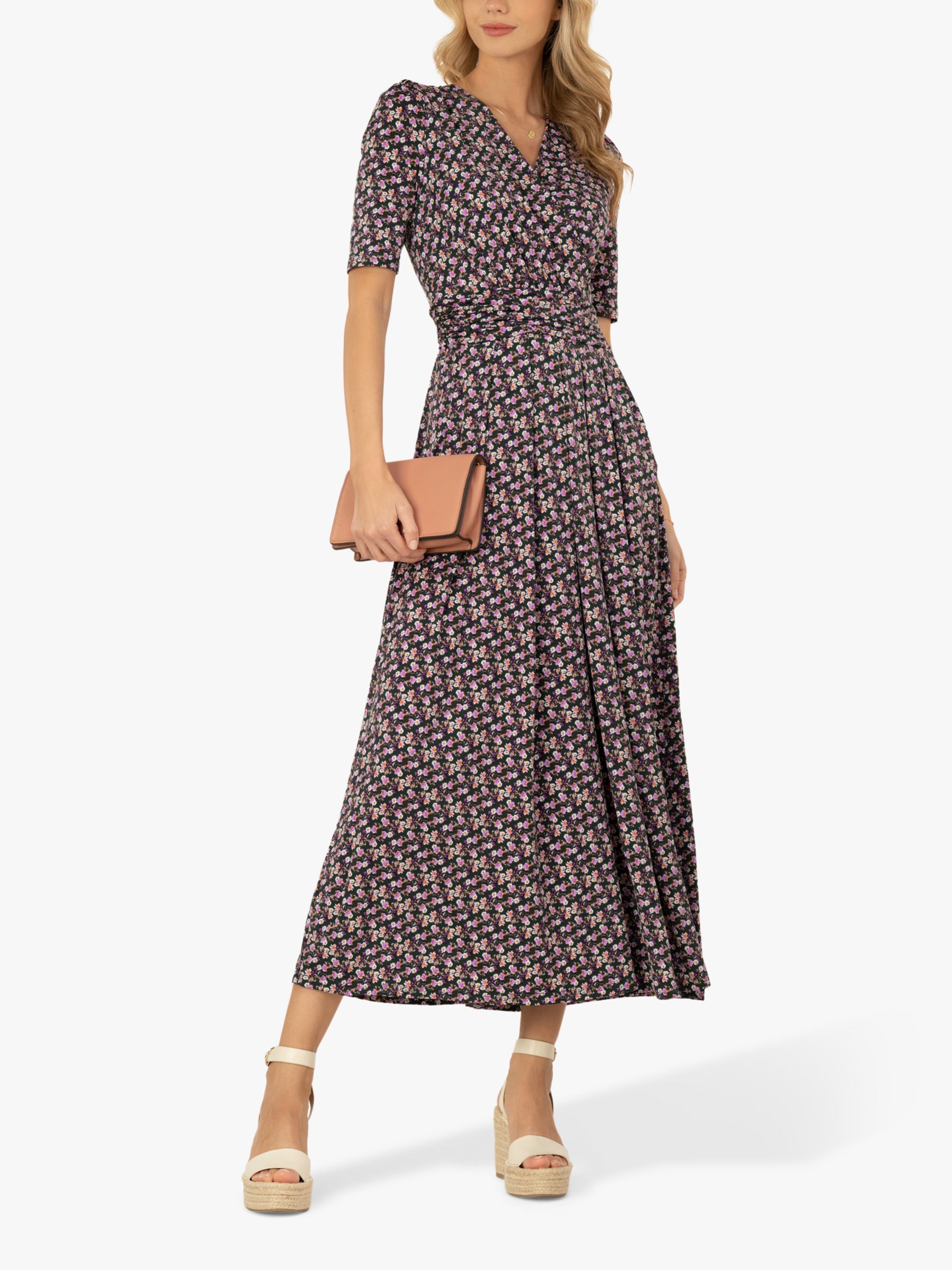 Buy Jolie Moi Beatrice Floral Jersey Maxi Dress, Green/Multi Online at johnlewis.com