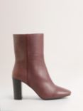 Boden Leather Ankle Boots, Maroon