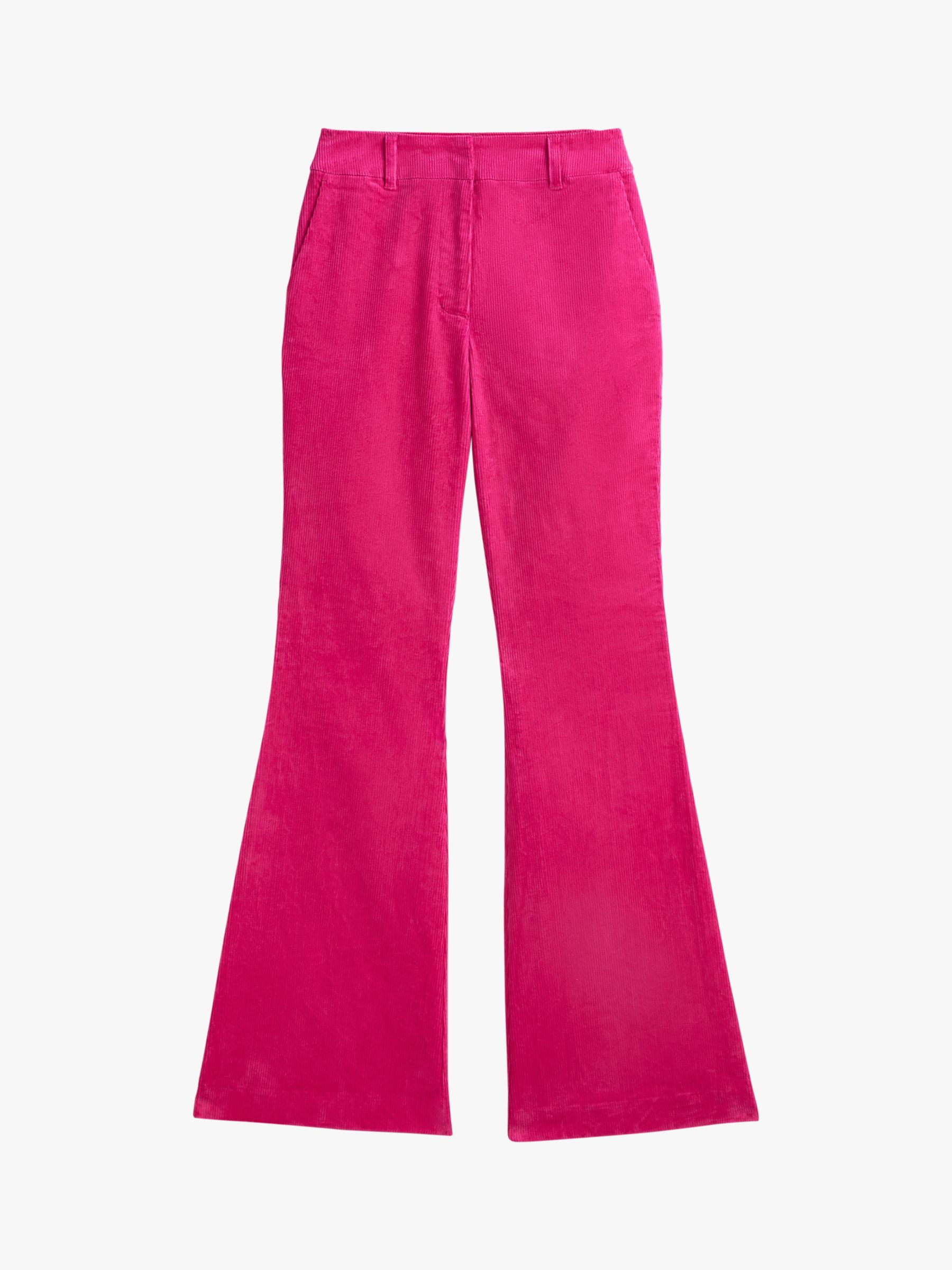Boden Fitted Flared Trousers, Wild Watermelon Pink, 8