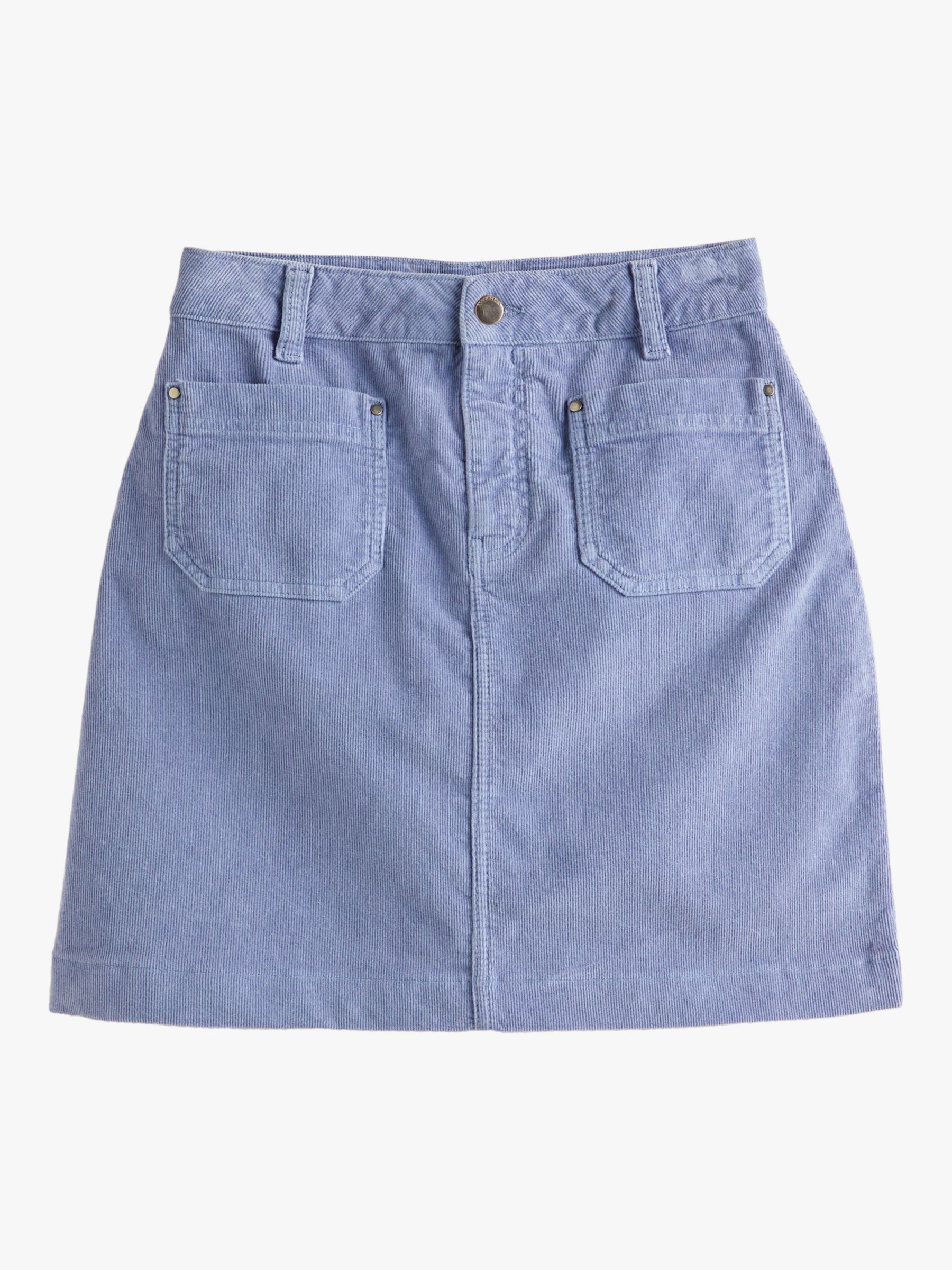Boden Corduroy Mini Skirt, Mid Blue at John Lewis & Partners