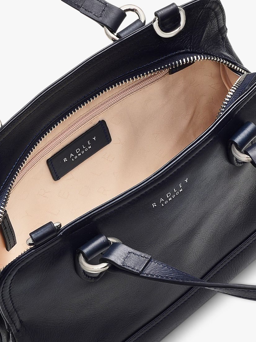 Radley Upper Grove Leather Grab Bag, Ink at John Lewis & Partners