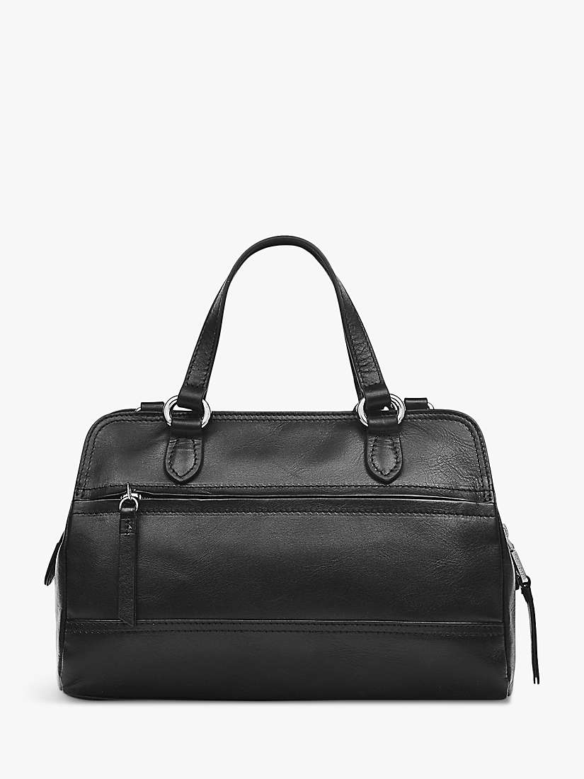 Radley Upper Grove Leather Grab Bag, Black at John Lewis & Partners