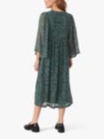 Part Two Raima Granite Print Loose Georgette Midi Dress, Green