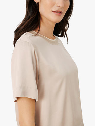 Part Two Nadenae Short Sleeve Blouse, Feather Gray