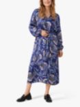 Part Two Rian Long Sleeve Midi Dress, Blueprint Art