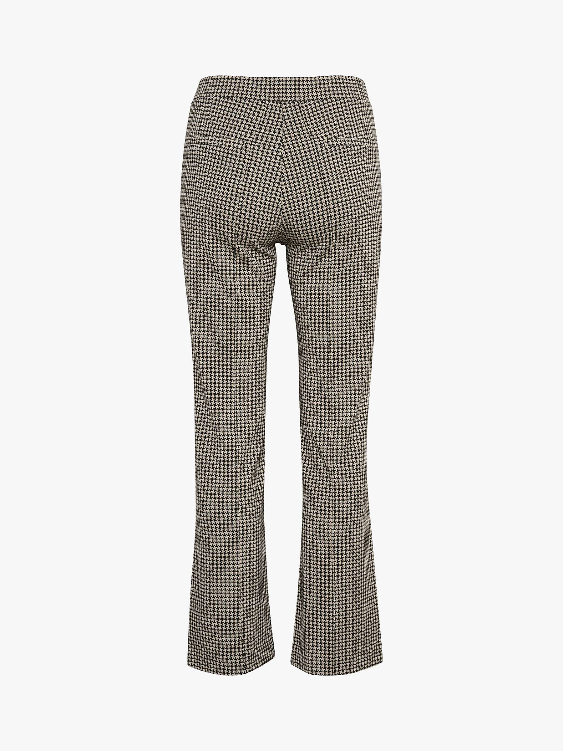 Buy Part Two Pontas Straight Leg Jersey Trousers, Black Houndstooth Online at johnlewis.com