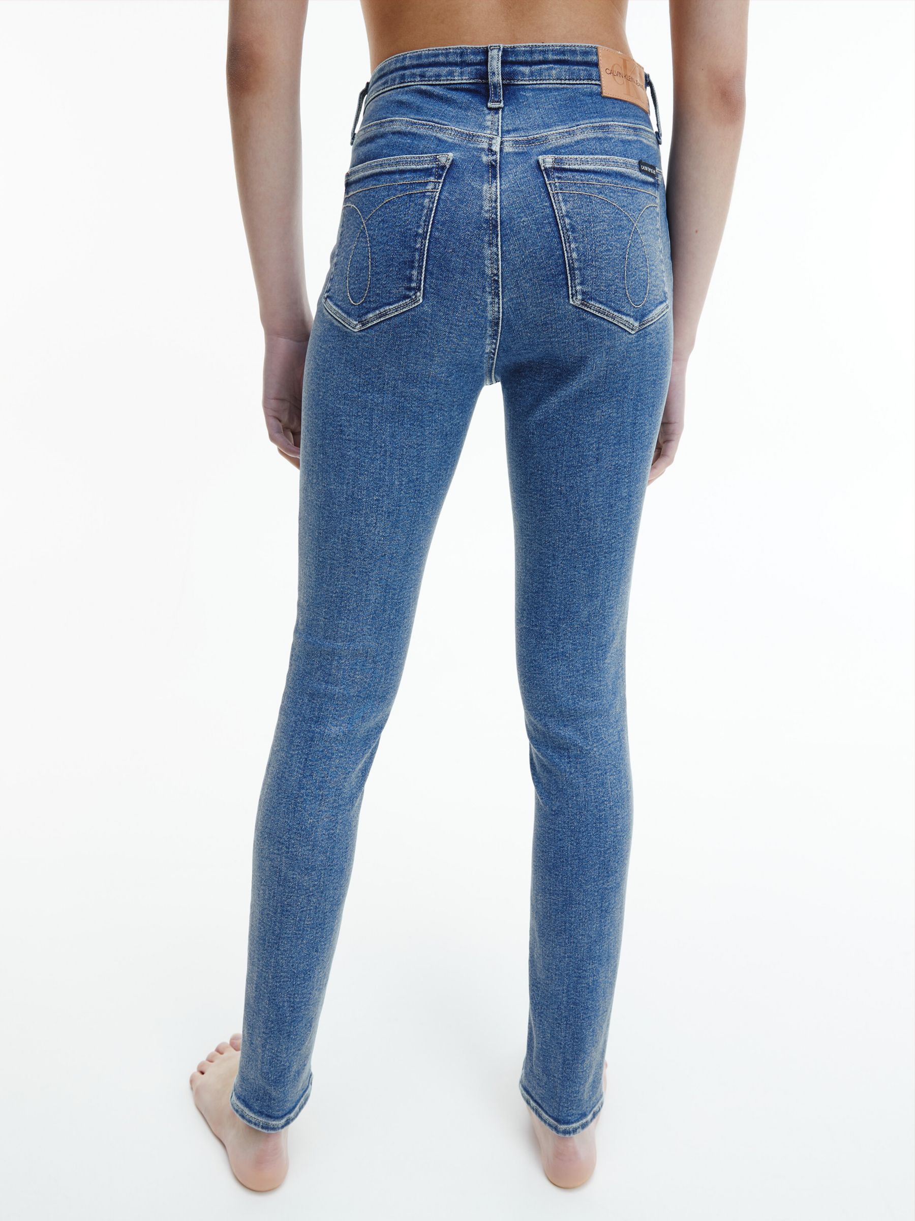 Calvin Klein High Rise Skinny Jeans, Blue, 24S