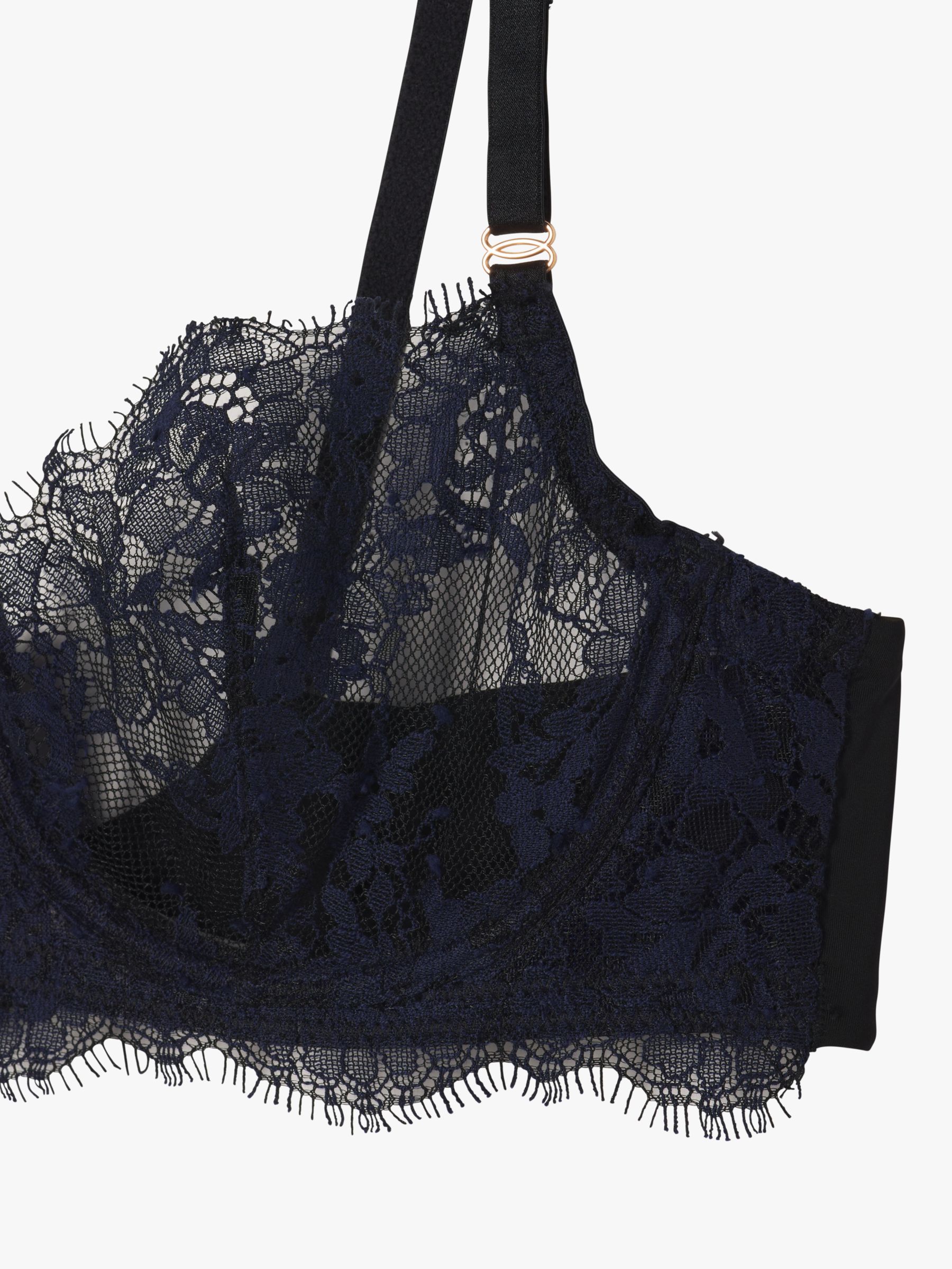 Skarlett Blue Entice Balconette Bra in Black/Nylon – Belle Mode