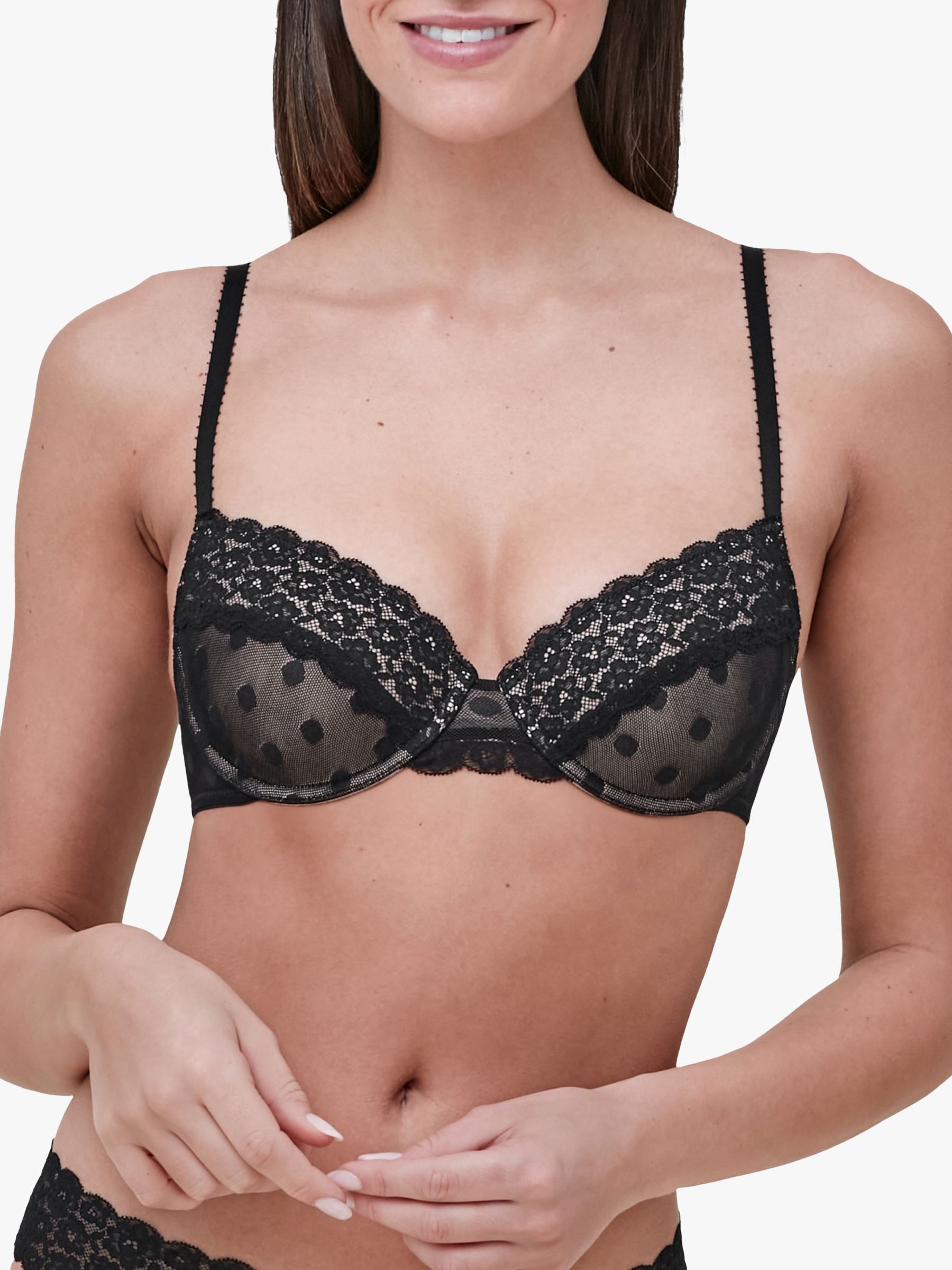 Maison Lejaby Dot Flowers Padded Demi Cup Bra In Stock At UK Tights