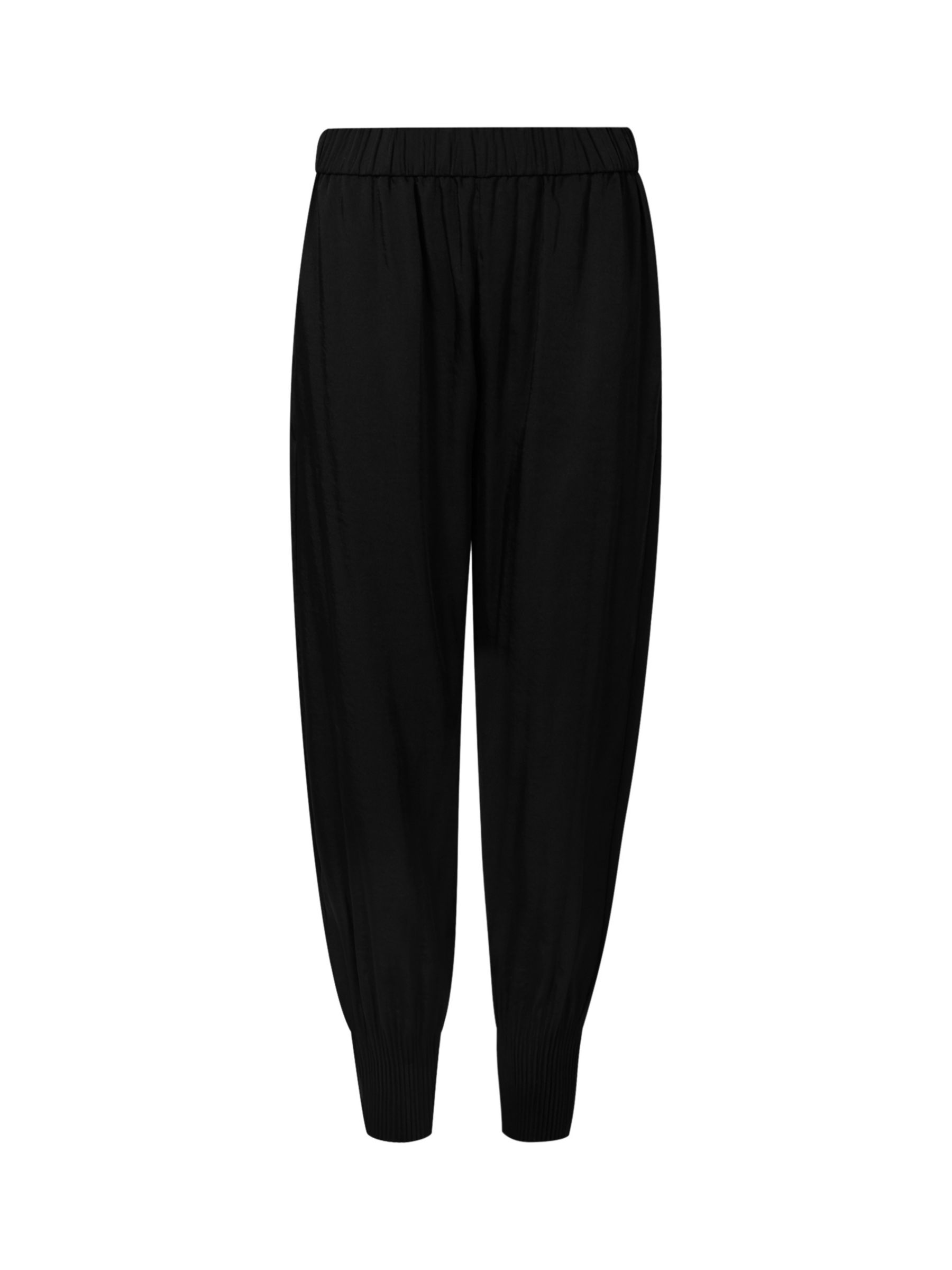 AllSaints Nala Tapered Trousers, Black at John Lewis & Partners