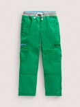 Mini Boden Kids' Cosy Lined Cargo Trousers, Highland Green