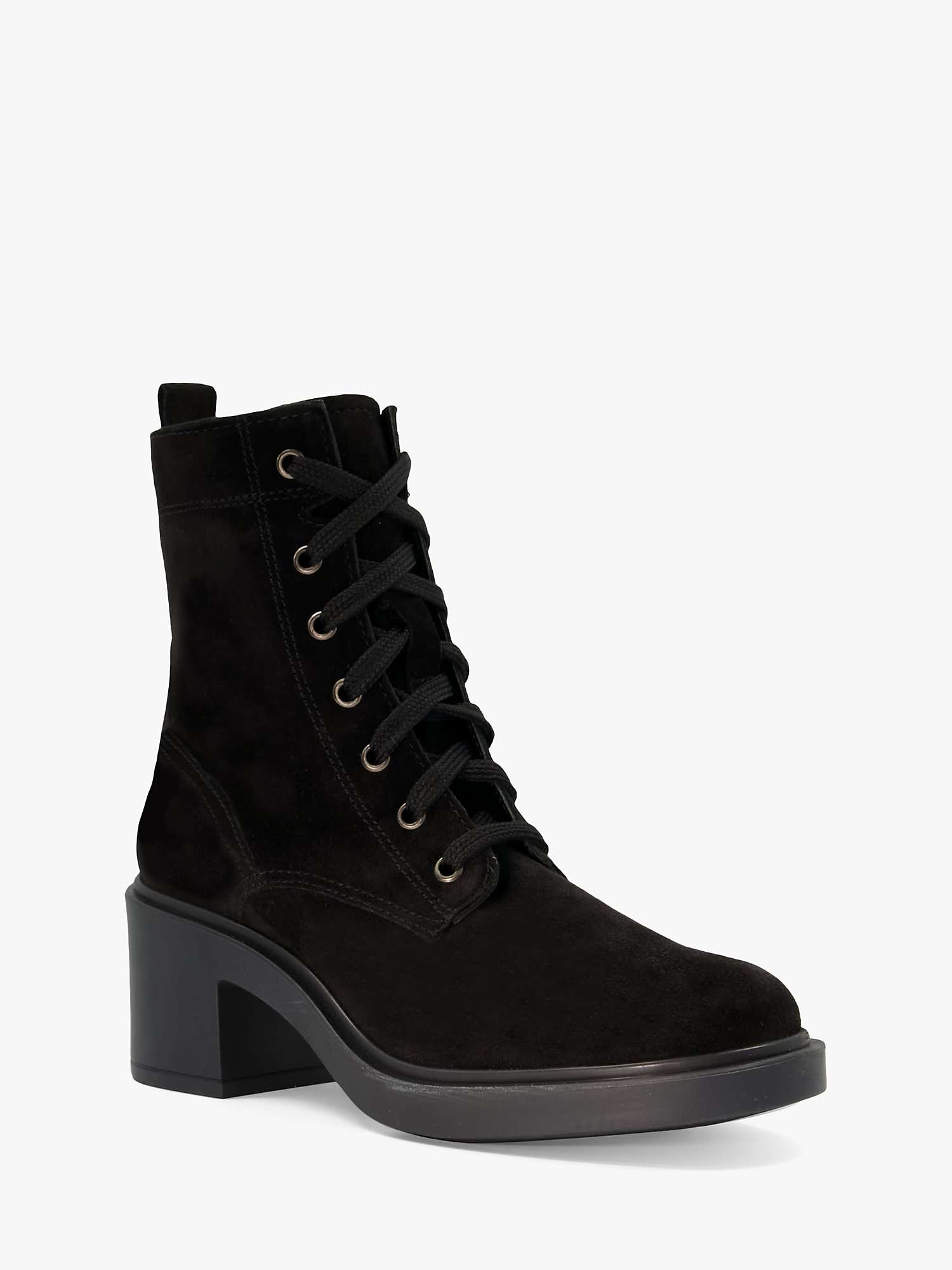 limbs There is a need to sin Dune Pastel Suede Lace Up Ankle Boots, Black at John Lewis & Partners