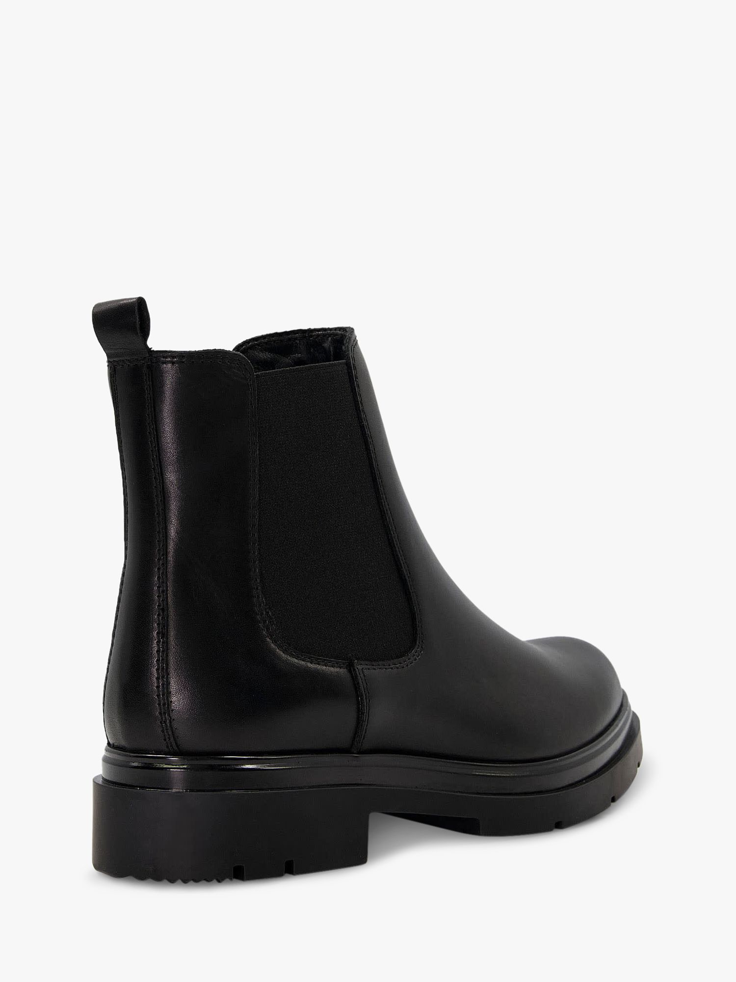 Dune Pinot Chelsea Leather Boots, Black at John Lewis & Partners