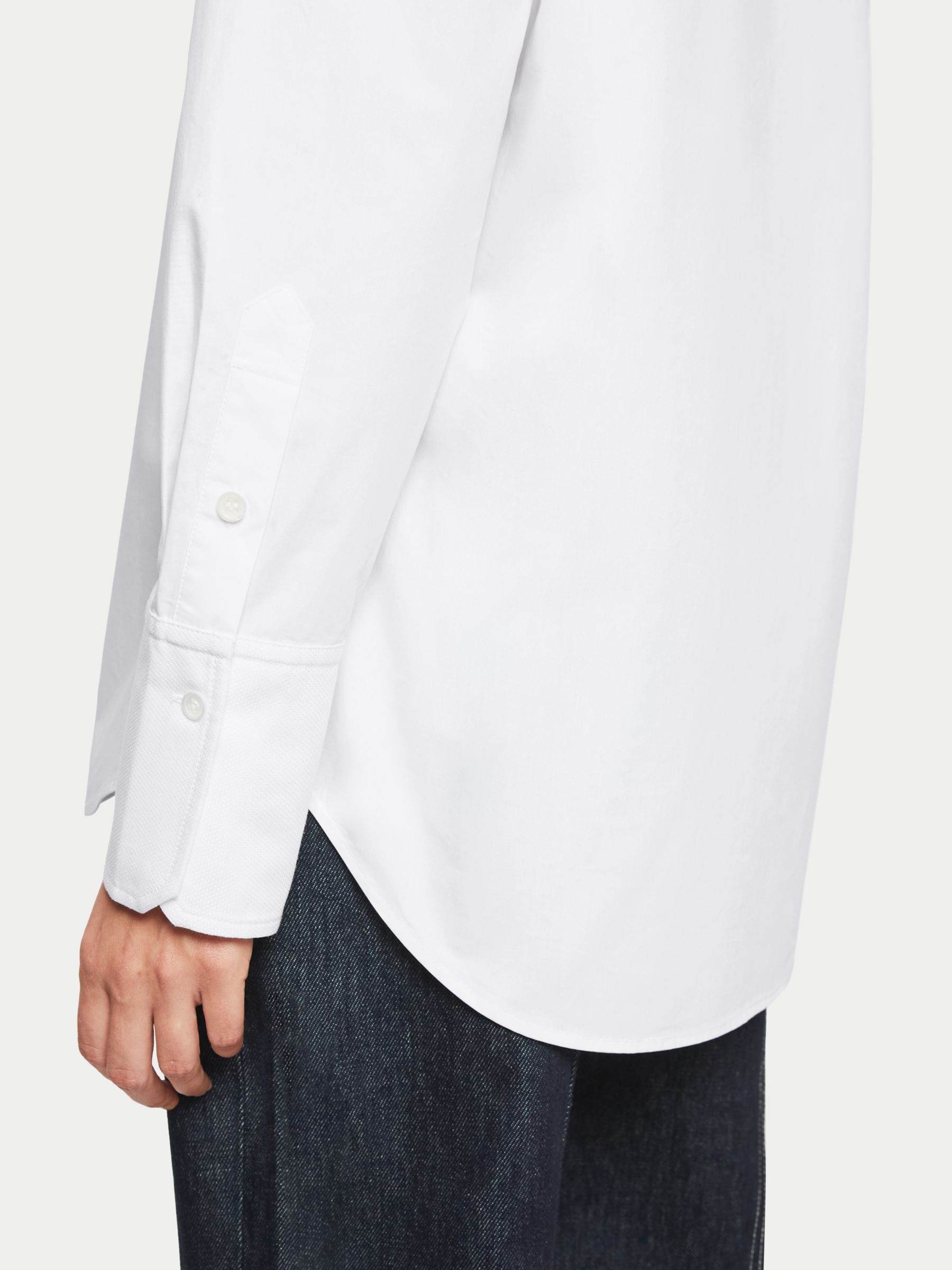 Jigsaw Cotton Relaxed Shirt, White at John Lewis & Partners