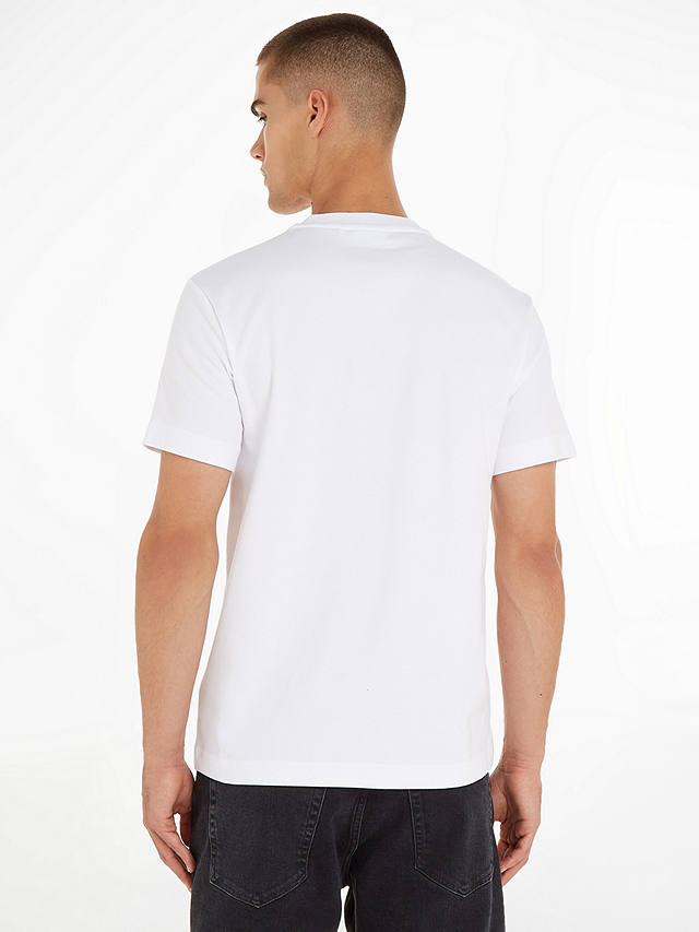 Calvin Klein Organic Cotton Micro Logo Interlock T-Shirt, Bright White