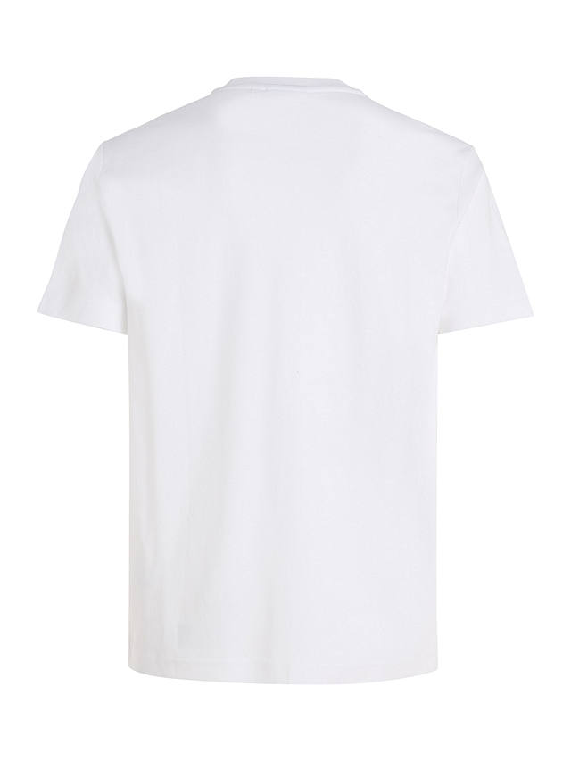 Calvin Klein Organic Cotton Micro Logo Interlock T-Shirt, Bright White