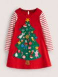 Mini Boden Kids' Festive Advent Calendar Dress, Rockabilly Red