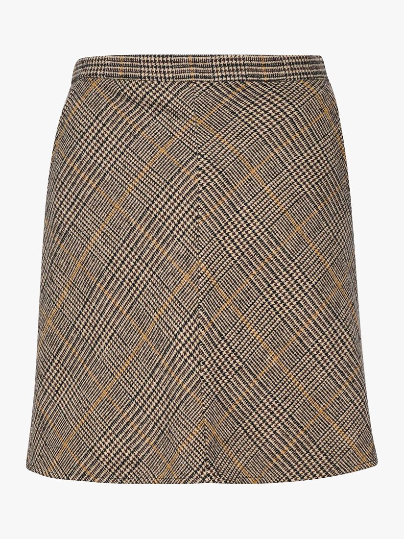 Buy Soaked In Luxury Yara Check Mini Skirt, Brown Online at johnlewis.com