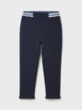 Crew Clothing Kids' Stripe Waistband Joggers, Chambray Blue