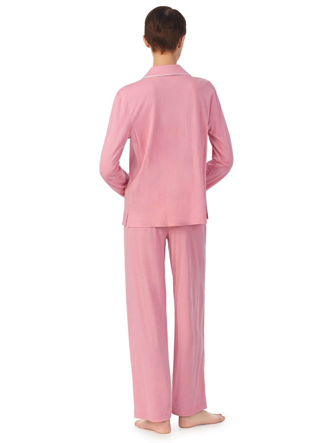 Ralph Lauren Notch Collar Monogram Shirt Pyjama Set, Rose at John Lewis &  Partners