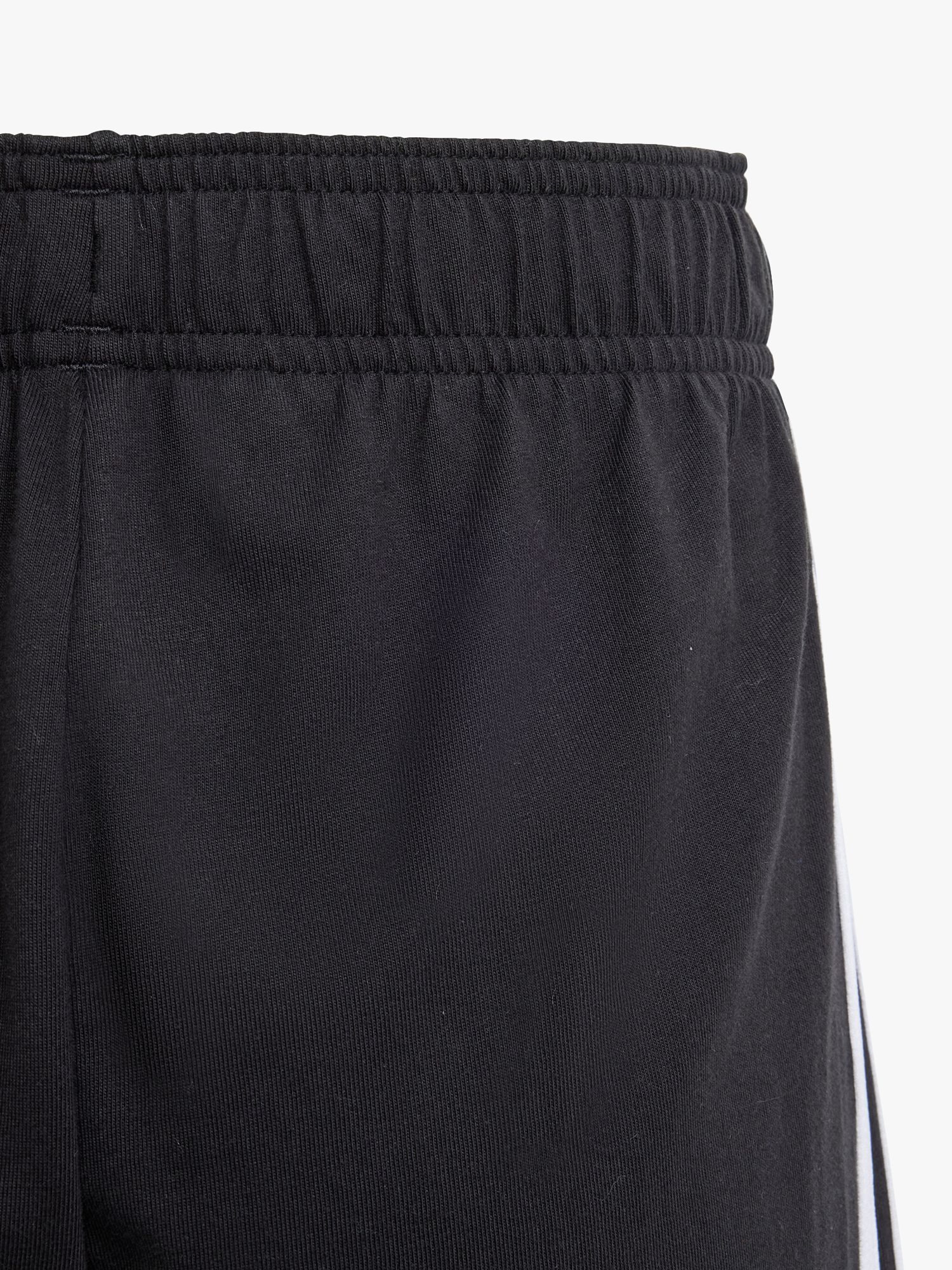 Buy adidas Kids' Stripe Cotton Shorts, Black Online at johnlewis.com