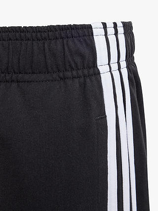 adidas Kids' Stripe Cotton Shorts, Black
