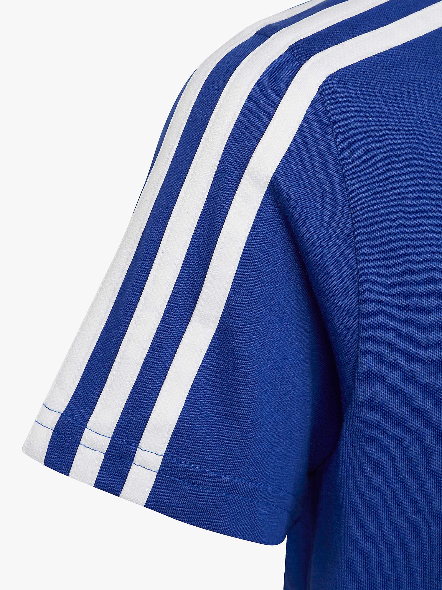 Buy adidas Kids' Stripe Logo Cotton T-Shirt Online at johnlewis.com
