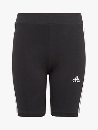 adidas Kids' Essential 3 Stripe Shorts, Black