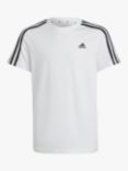 adidas Kids' Stripe Logo Cotton T-Shirt