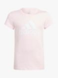 adidas Kids' Essential Logo Cotton T-Shirt, Pink