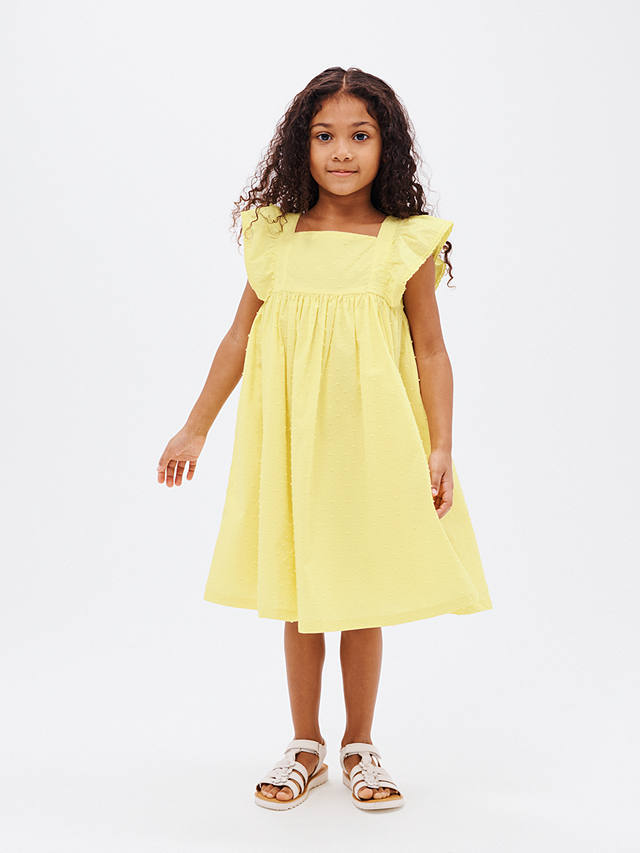 John Lewis Heirloom Collection Kids' Plain Bib Front Frill Dress, Yellow At  John Lewis & Partners