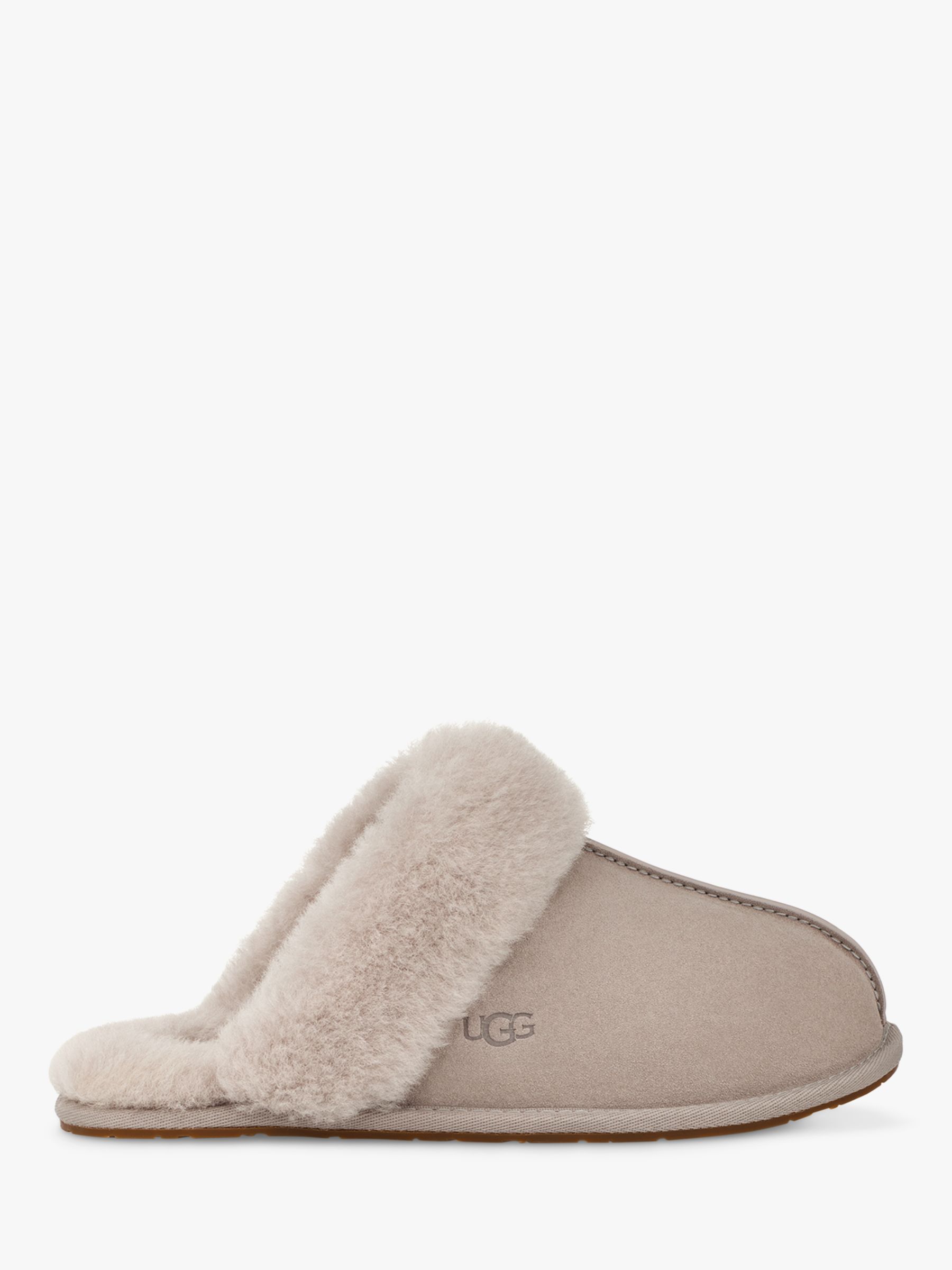 UGG Scuffette Sheepskin and Suede Slippers, Campfire at John Lewis ...