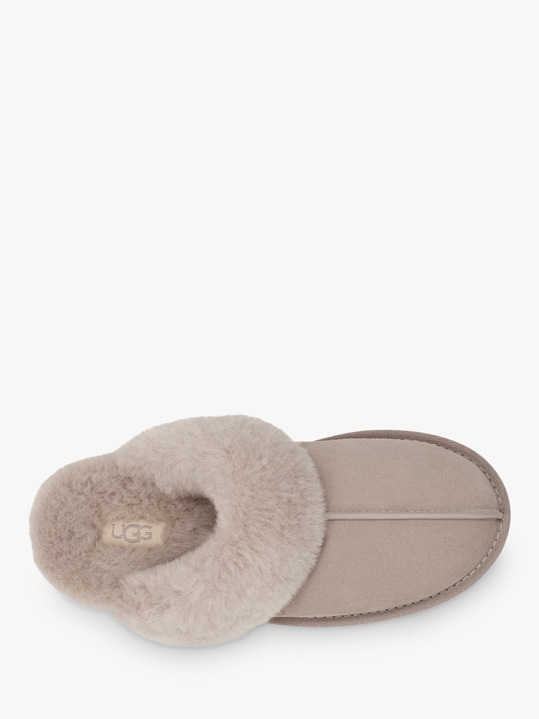 UGG Scuffette Sheepskin and Suede Slippers, Campfire at John Lewis ...