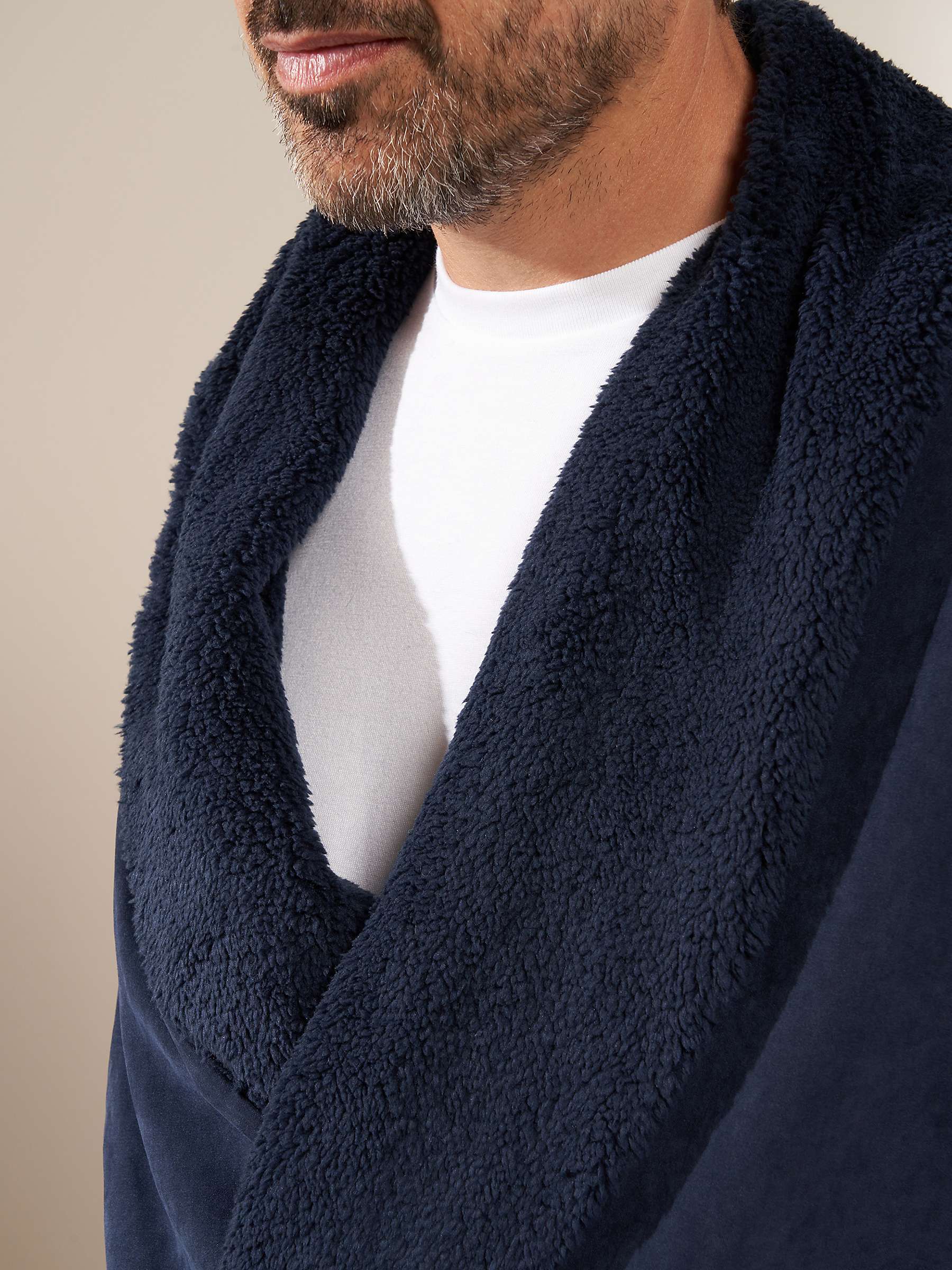 Buy Truly Fleece Lined Dressing Gown, Midnight Online at johnlewis.com