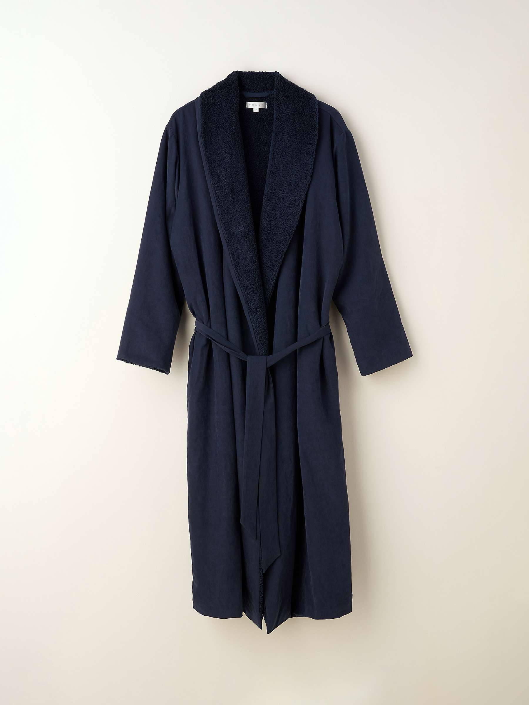 Buy Truly Fleece Lined Dressing Gown, Midnight Online at johnlewis.com