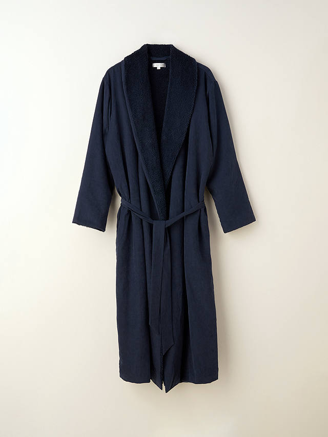 Truly Fleece Lined Dressing Gown, Midnight