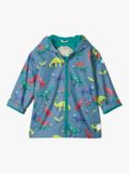 Hatley Kids' Dinosaur Print Raincoat, Provincial Blue