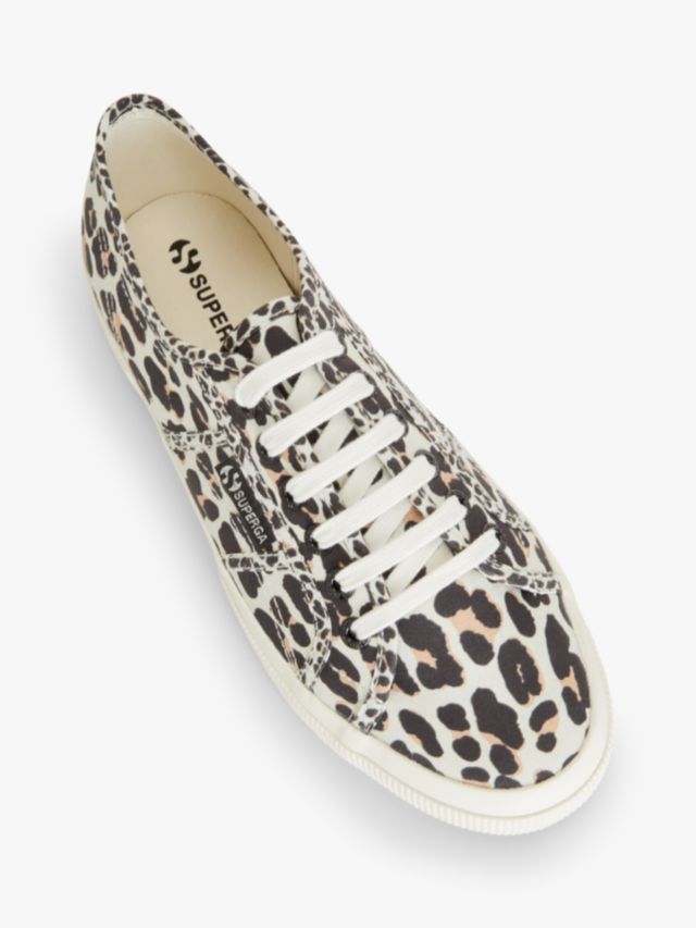 Superga leopard sales print trainers