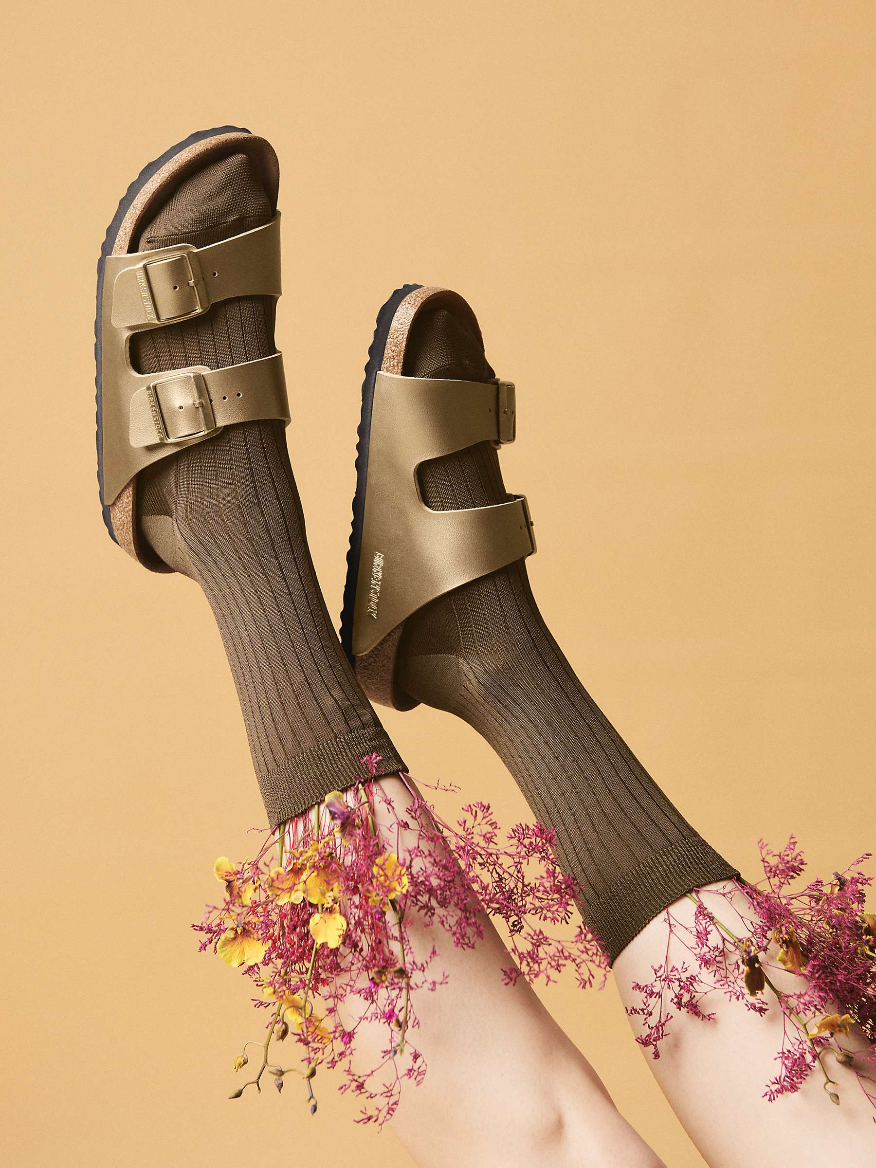 Buy Birkenstock Arizona Regular Fit Birko Flor Double Strap Sandals Online at johnlewis.com