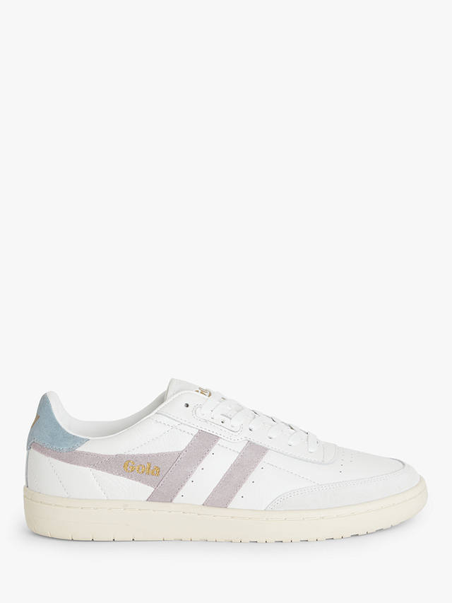 Gola Falcon Leather Trainers, White/Lily