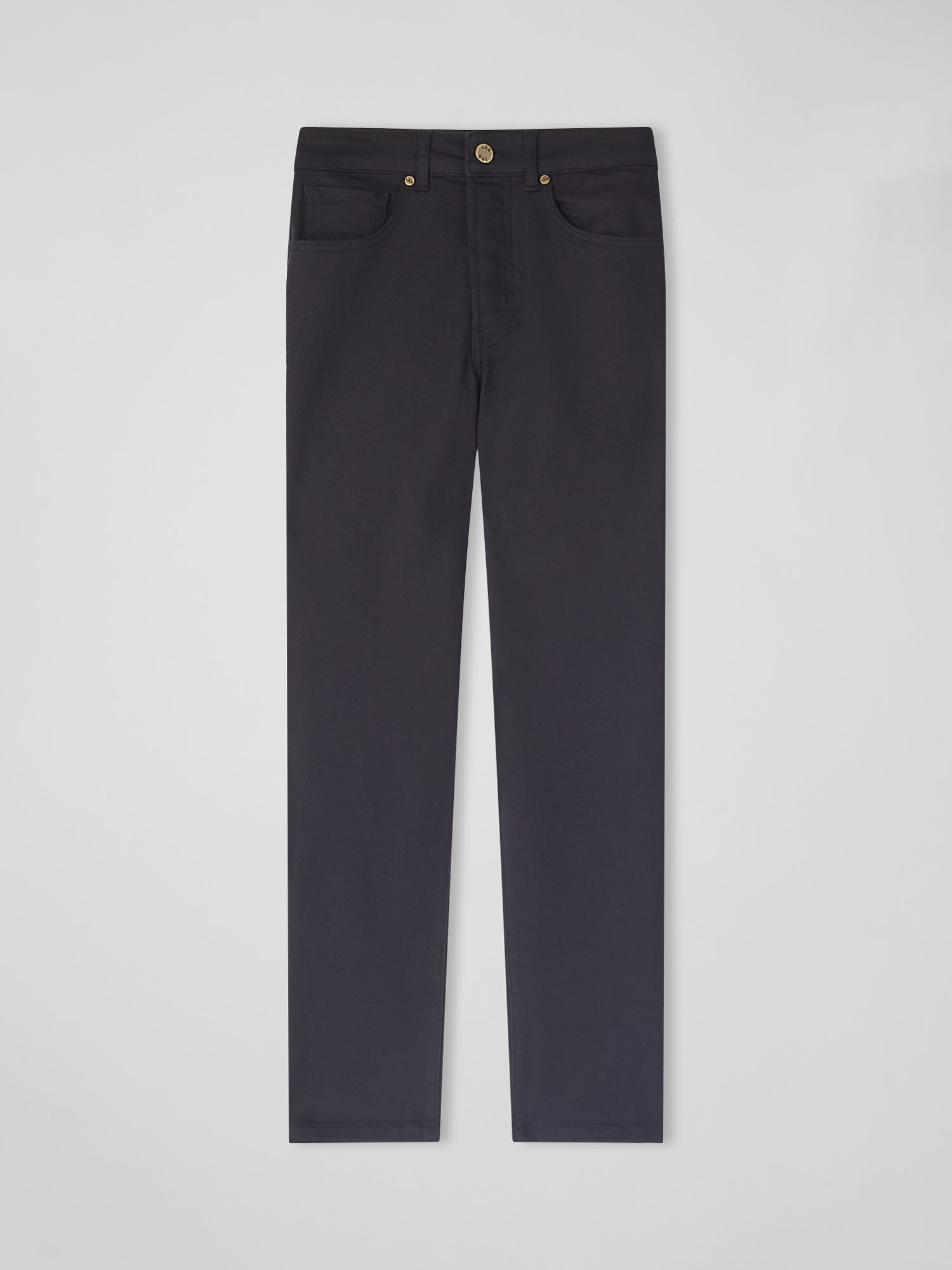  Ella Straight Leg Cropped Jeans, Black at John Lewis & Partners