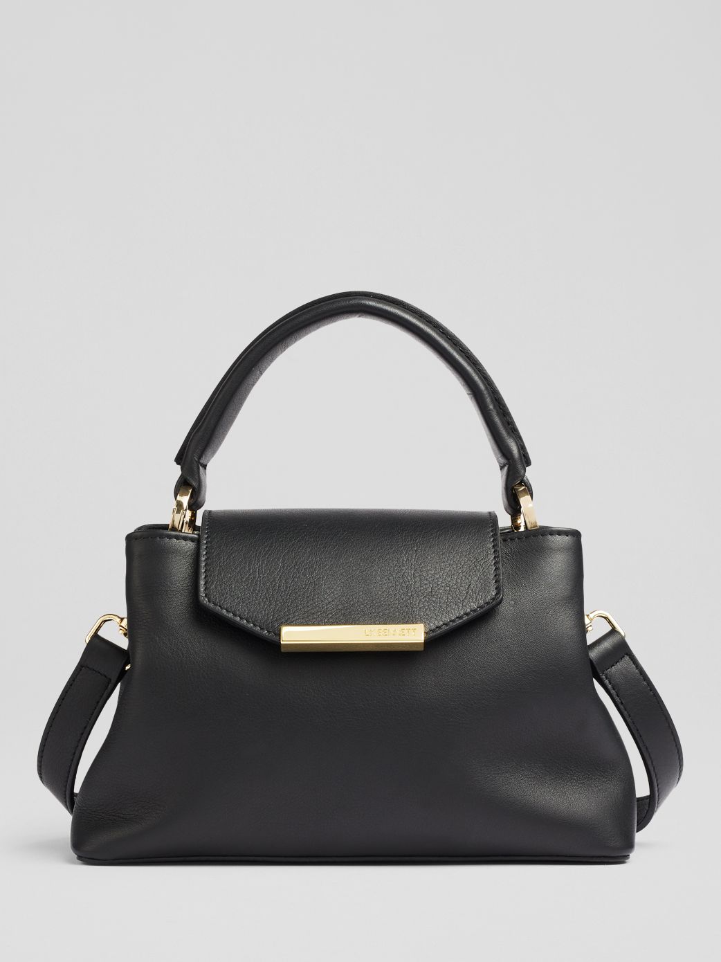 L.K.Bennett Mini Harbour Leather Bag, Black at John Lewis & Partners