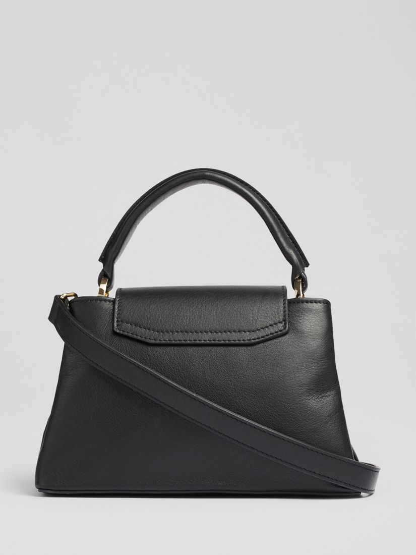 Black Leather Mini Bennett Crossbody Bag