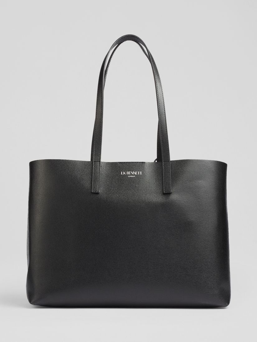 L.K.Bennett Adele Leather Tote Bag, Black