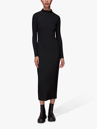 Whistles Ribbed Polo Jersey Dress