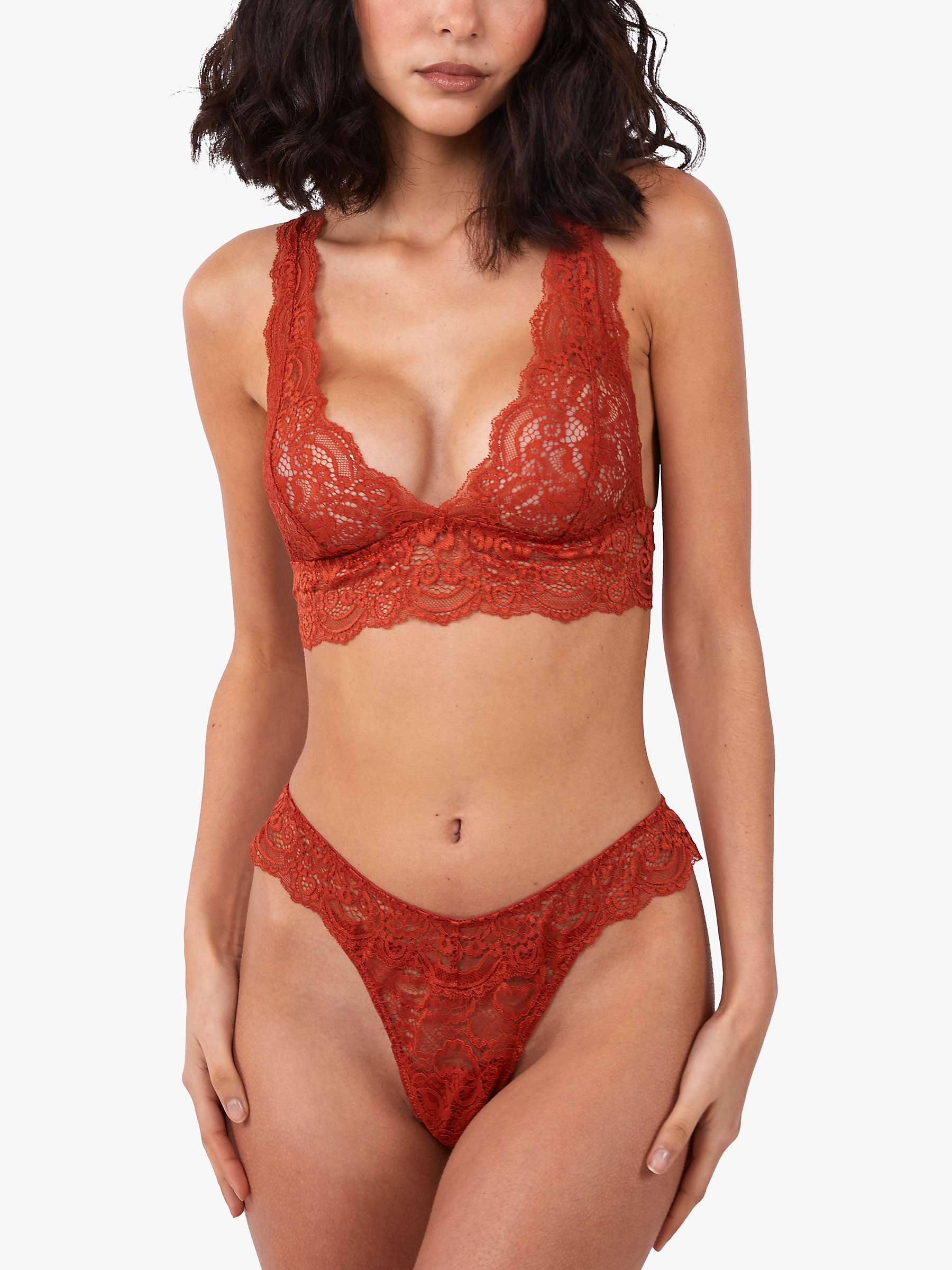 Buy Wolf & Whistle Ariana Lace Longline Bralette Online at johnlewis.com