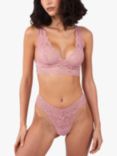 Wolf & Whistle Ariana Lace Thong, Ash Rose