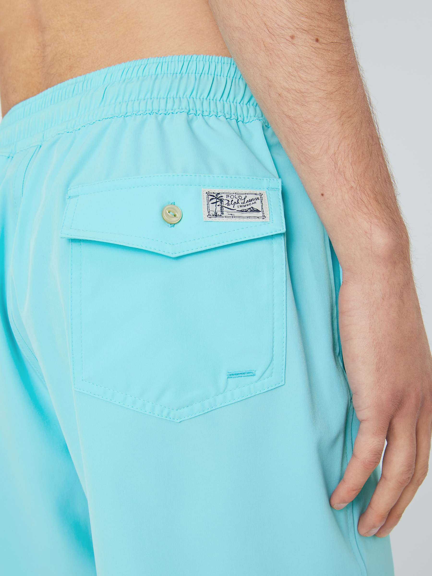 Buy Polo Ralph Lauren Traveller Swim Shorts, Turquoise Online at johnlewis.com