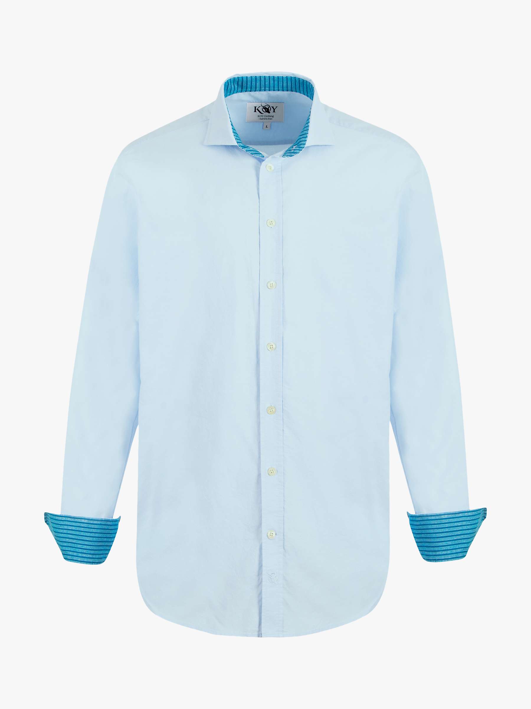 Buy KOY Oxford Cotton Shirt, Blue Light Online at johnlewis.com
